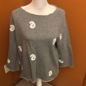 Zara Basic 3/4 sleeve design sweatshirt. Size s
